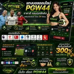 แทงบอลออนไลน์ PGW44 ราคาดี ครบทุกลีกดัง พร้อมเดิมพันสด